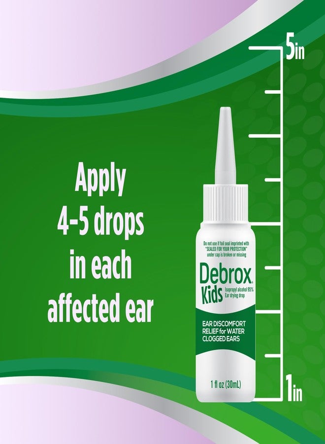 Debrox Kids Drying Drops, Kids Ear Drops for Clogged Ears, Ear Discomfort Relief for Water Activities, 1oz Bottle - Image 4